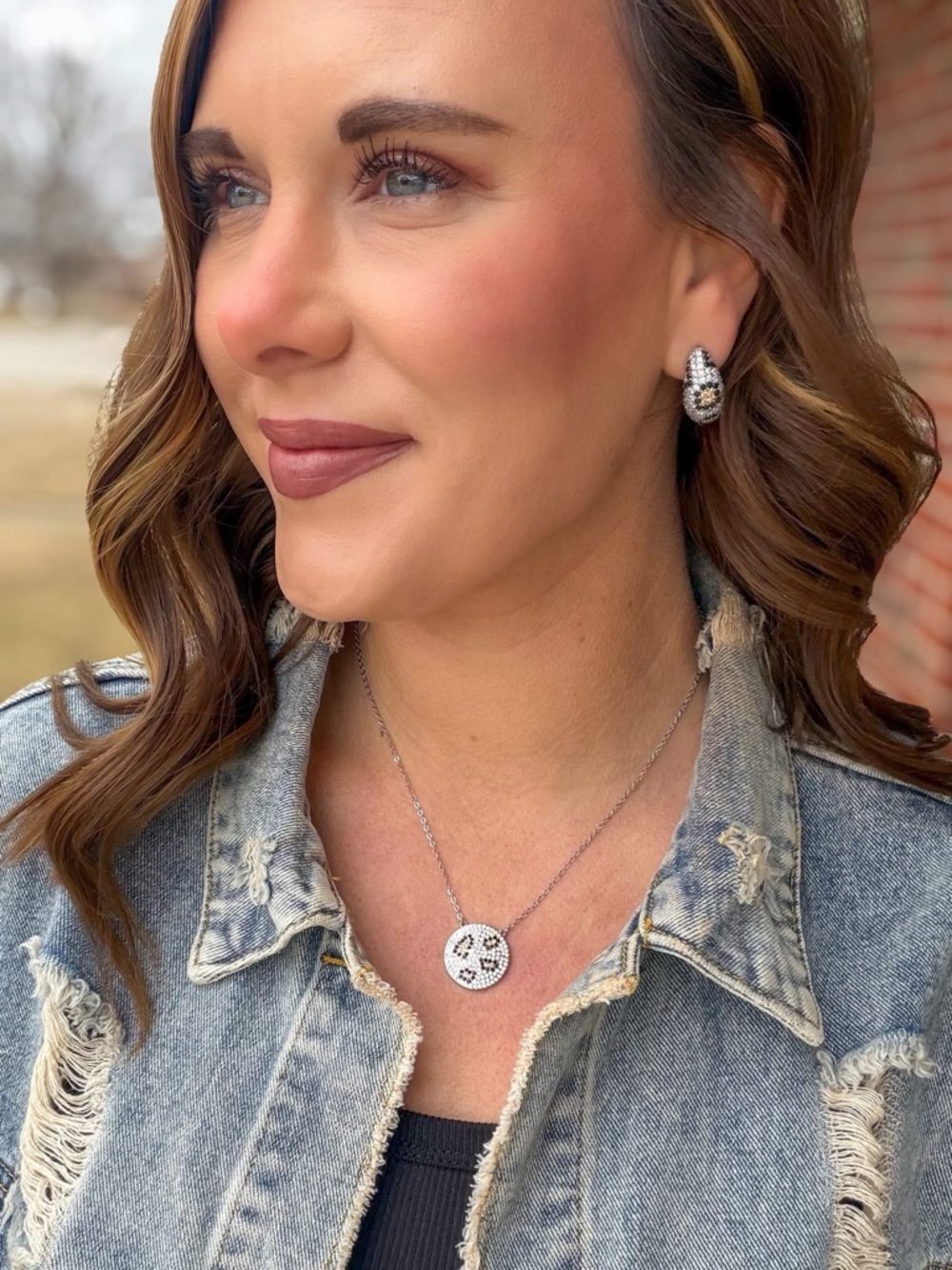 PARK LANE MARCH SPARKLE BOX- Pendant Necklace and Earrings Set - Silver